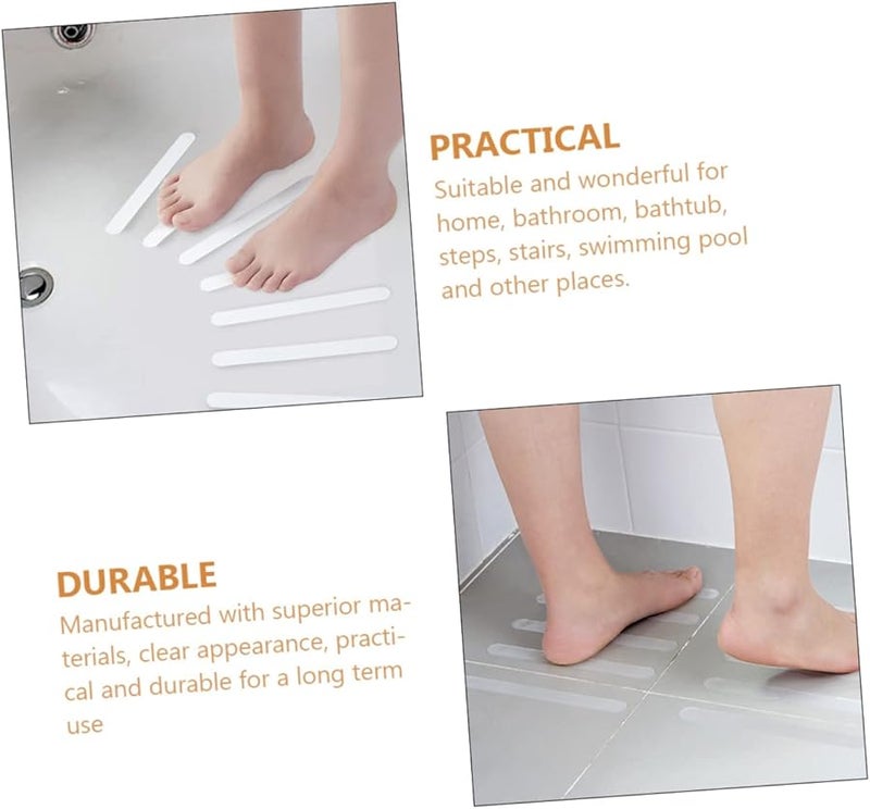 Veemoon 12 Pack Non Slip Bath Stickers White for Bathtub Shower Stairs Safety - Image 3